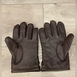 Roundtree & Yorke Men’s Luxury Leather Gloves Brown Large